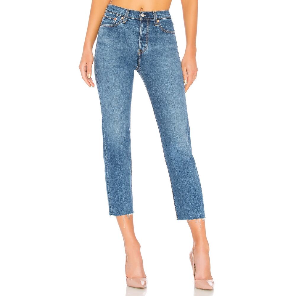 LEVI'S Premium Wedgie Straight Jean Size 25 Love Triangle - Picture 2 of 9
